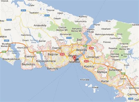 harita istanbul anadolu yakası